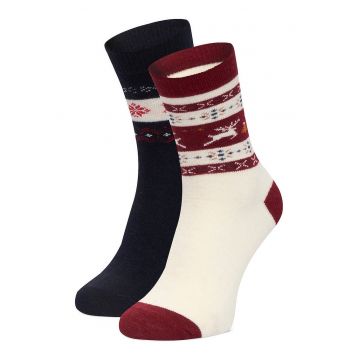 Sosete lungi unisex -  multicolor - 43-46 - set 2 perechi