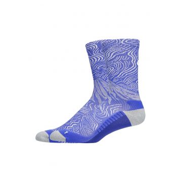 Sosete unisex cu model pentru alergare - Alb/Albastru indigo