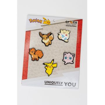 Talisman cu Pokemon Jibbitz™ - Roz pastel/Galben pal/Maro pamantiu