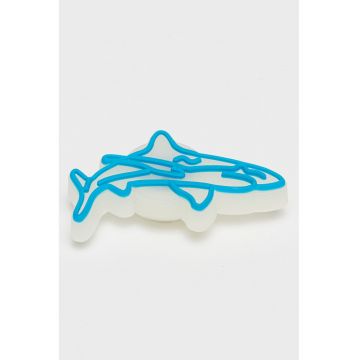 Talisman cu rechin si lumini Jibbitz™ - Roz pastel