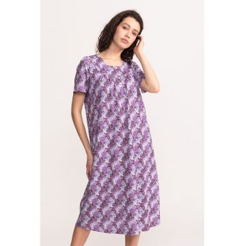 Camasa de noapte din amestec de modal Carla - Lila