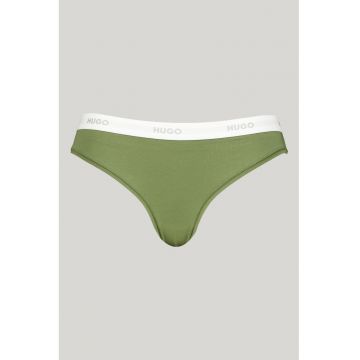 Chiloti cu banda logo in talie - Verde feriga