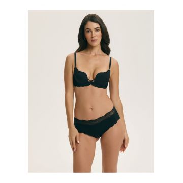 Chiloti cu talie inalta dama set de 2 Pola - Negru