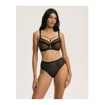 Chiloti dama talie inalta Glam - Negru