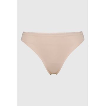 Chiloti tanga cu model uni - fara cusaturi - Portocaliu pal