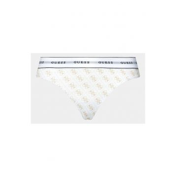 Chiloti tanga dama -  alb - 55% bumbac - 37% modal - 8% elastan -