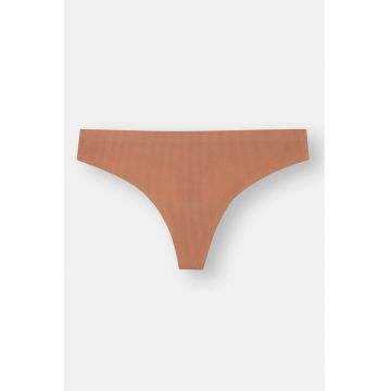 Chiloti tanga striati - Caramel