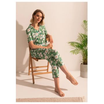 Pijama Descheiata Dama Marion Bambus - Mint