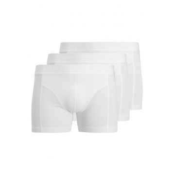Set 3 perechi boxeri barbati -  bumbac organic - alb