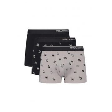 Set 3 perechi boxeri Barbati -  multicolor - bumbac organic/elastan