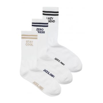 Set de sosete din amestec de bumbac - 3 perechi - Alb/Negru/Albastru ultramarin