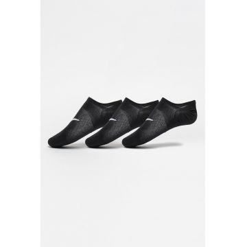Set de sosete foarte scurte pentru fitness Everyday Plus - 3 perechi - Negru/Alb murdar