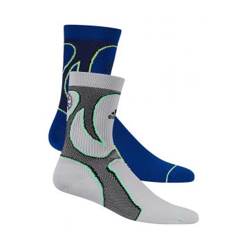 Set de sosete lungi unisex cu detalii contrastante Team - 2 perechi - Gri/Bleumarin