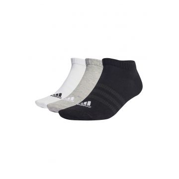 Set de sosete pana la glezna - unisex - 3 perechi - Negru/Gri melange/Alb optic