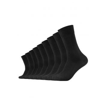 Set de sosete unisex cu model uni - 9 perechi - Negru