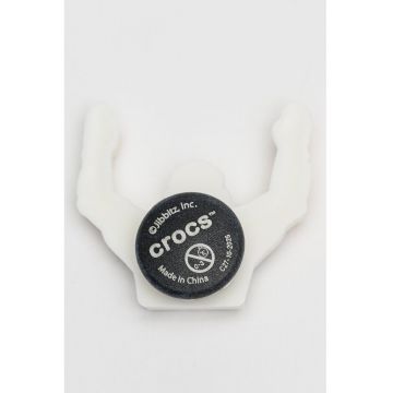 Set de talismane cu tematica fotbal Jibbitz™ - 5 piese - Alb/Negru