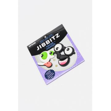 Set de talismane Make Your Own Faces Jibbitz™ - 5 piese - Alb/Negru