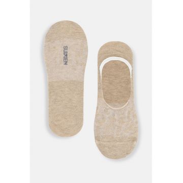 Sosete foarte scurte cu animal print - Bej