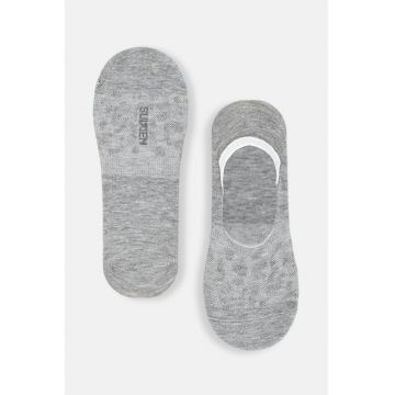 Sosete foarte scurte cu animal print - Gri deschis
