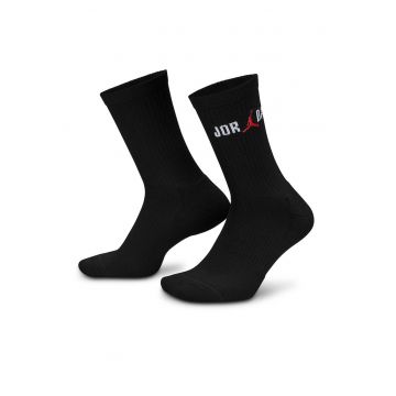 Sosete mid-calf unisex pentru baschet Jordan Everyday - Rosu/Alb/Negru