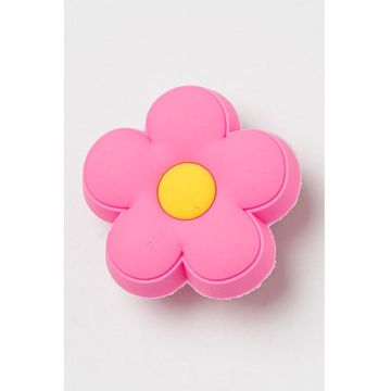 Talisman cu floare pentru saboti Jibbitz - Galben/Roz