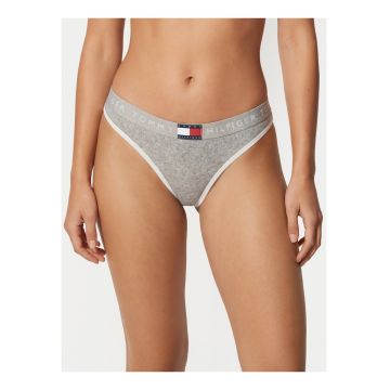 Chiloti tanga cu banda logo in talie