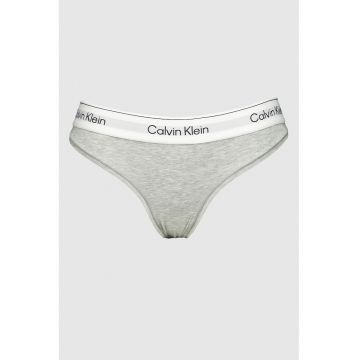 Chiloti tanga din amestec de modal - Gri deschis