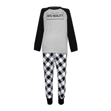 Pijama barbati PBI79 - - Negru/Multicolor