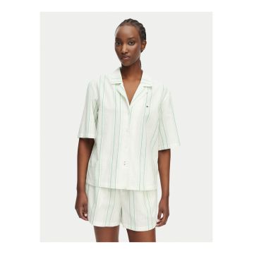 Pijama cu decolteu in V si model cu dungi -