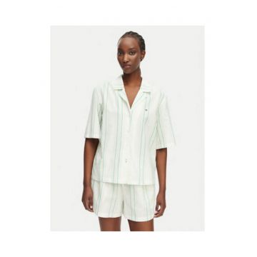 Pijama cu decolteu in V si model cu dungi -