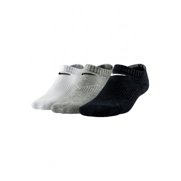 Set 3 Sosete  No show pentru copii - White/Black/Grey - Alb/Negru/Gri