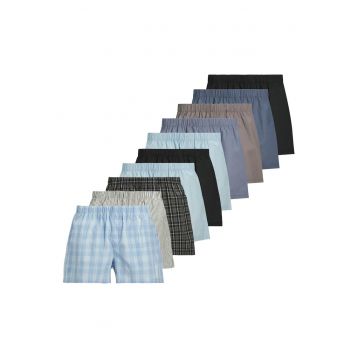Set de boxeri cu banda elastica in talie - 10 perechi - Multicolor