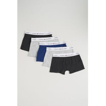 Set de boxeri cu banda logo in talie - 5 perechi - Multicolor