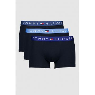 Set de boxeri din amestec de bumbac cu banda logo in talie - 3 perechi - Negru/Albastru