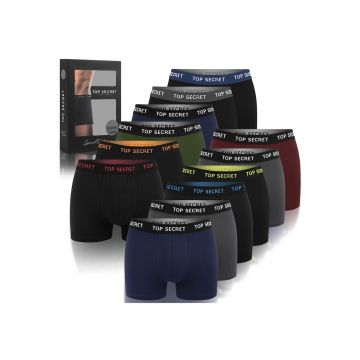 Set de boxeri din bumbac - 12 perechi - Multicolor