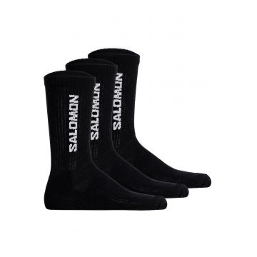 Set de sosete unisex din amestec de bumbac - 3 perechi - Negru