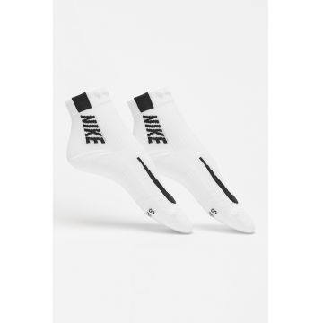 Set de sosete unisex pentru alergare Multiplier - 2 perechi - Negru stins/Alb optic