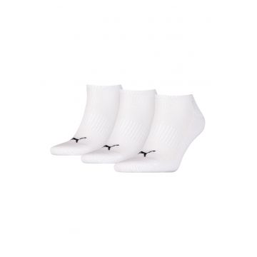 Set de sosete unisex - scurte - din amestec de bumbac - 3 perechi - Alb/Negru