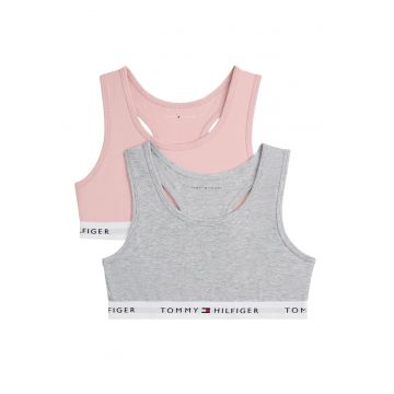 Set de sutiene cu imprimeu uni