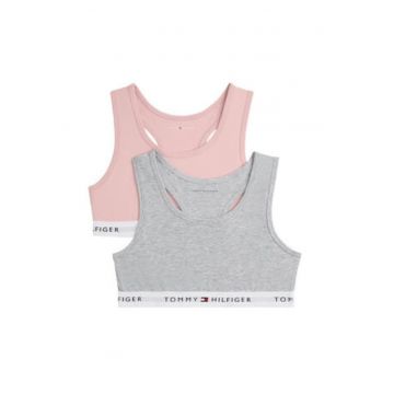 Set de sutiene cu imprimeu uni