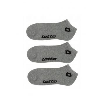 Set Sosete Scurte -  1.20.00002-2-2 - 70% Bumbac - 28% Poliester - 2% Elastan - Respirabile - Placute Pentru Piele - Gri - Grej