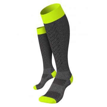 Sosete compresie alergare  Renewed Compression V2 - Gri/Verde lime