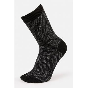 Sosete lungi stralucitoare - Negru/Gri melange