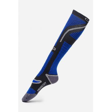 Sosete pentru schi Pirmaloft - Negru/Albastru royal/Gri inchis