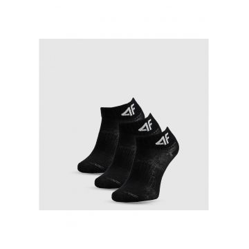 Sosete sport copii -  set 3 perechi - bumbac - negru - 32-34