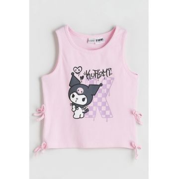 Top cu imprimeu Kuromi - Lila/Roz pal/Gri inchis