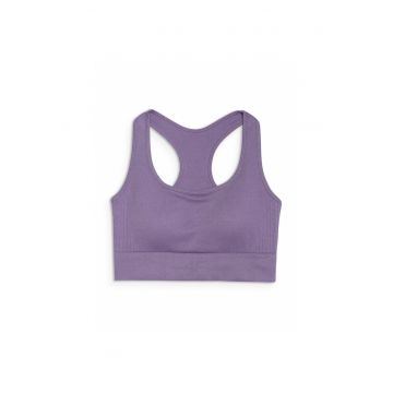 Bustiera sport  femei - roz inchis - suport usor - material sintetic - Roz inchis