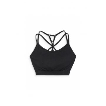 Bustiera Sportiva Femei -  Negru - Multi Active - Confort - Suport Usor - Negru