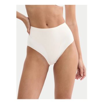 Chiloti clasici cu talie inalta -  Bej - material elastic - design minimalist