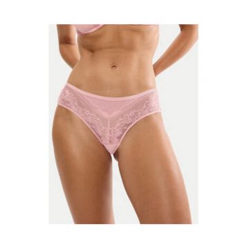 Chiloti clasici dama -  roz/bej - dantela - poliester/elastan - set